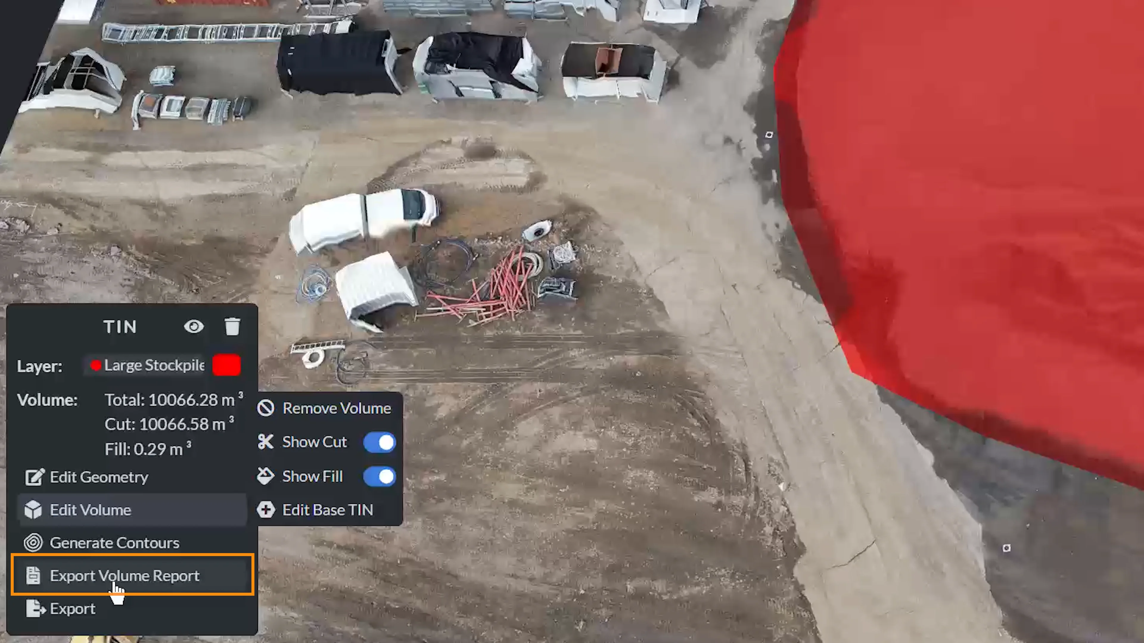 {Export Volume Report}