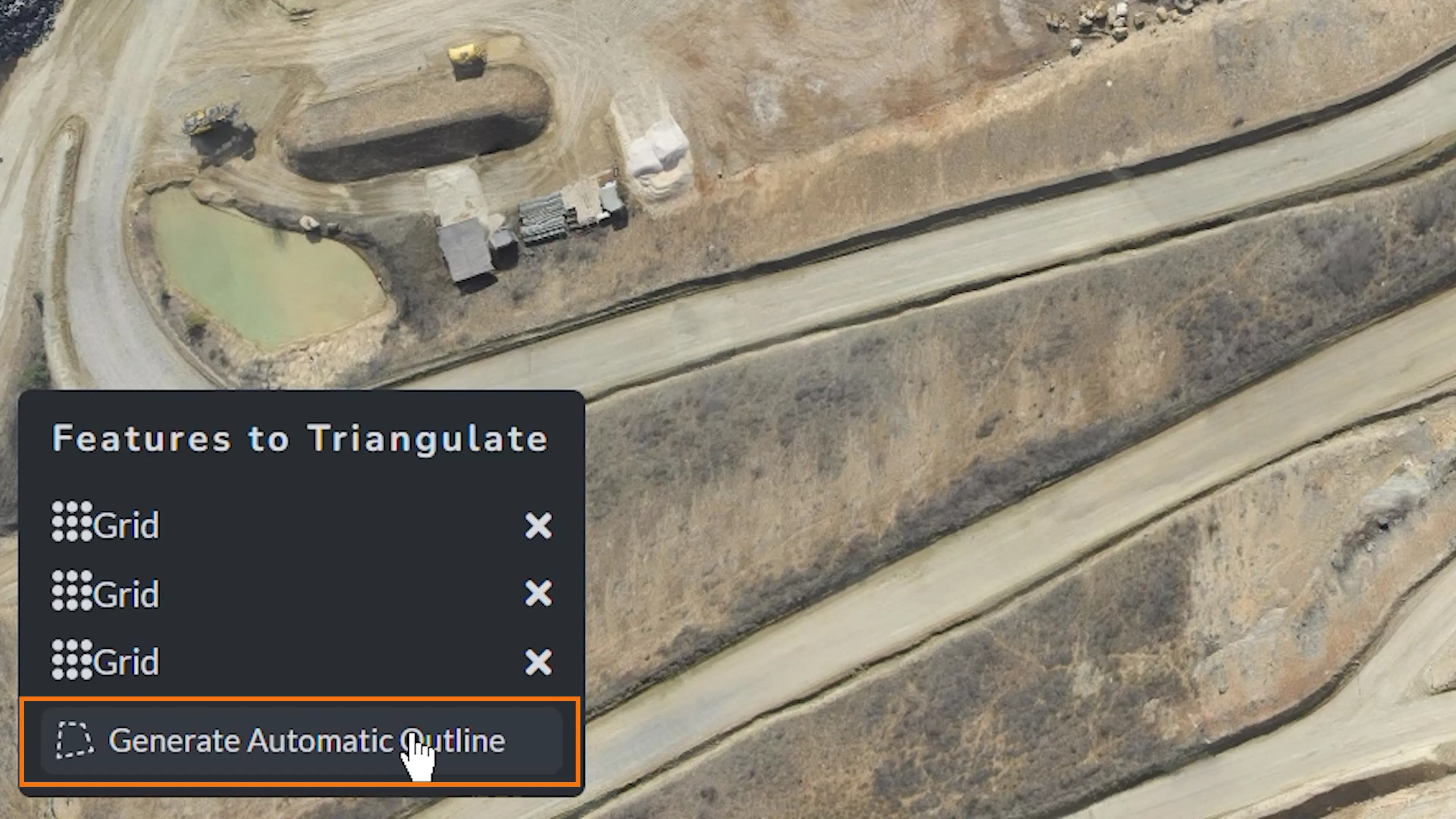 {Features to Trangulation Menu}