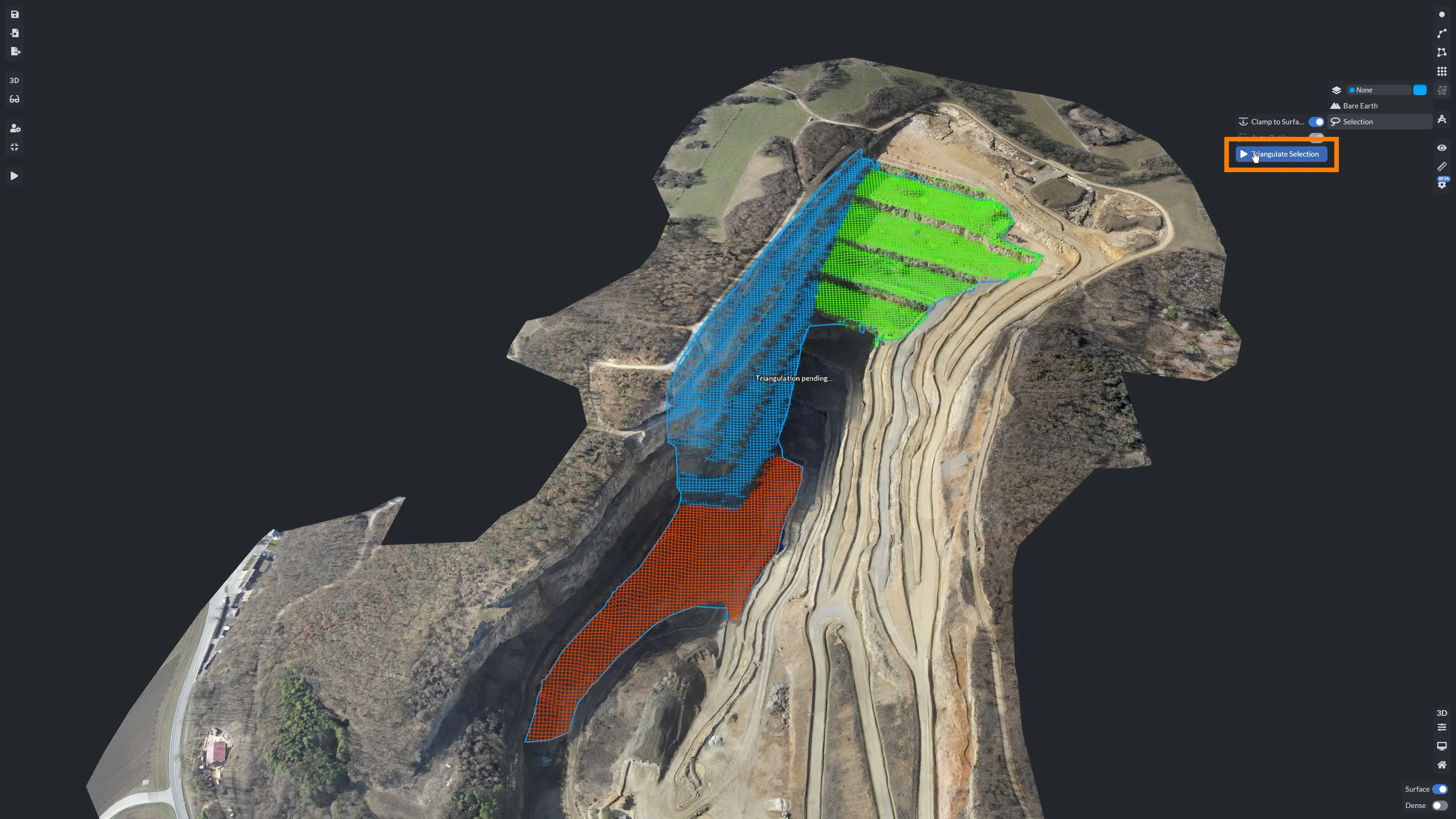 {Triangulate Selection Menu}