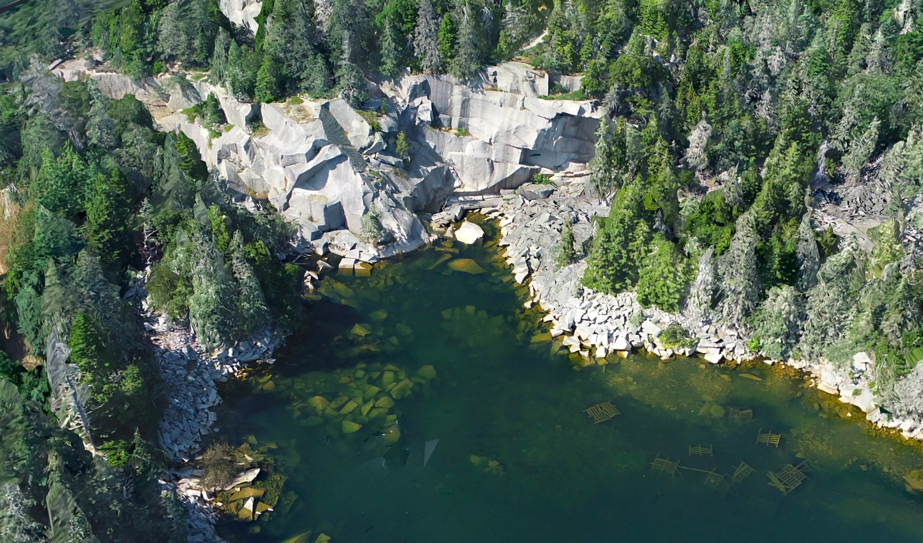Quarry Water Trees and Rock 3D Model