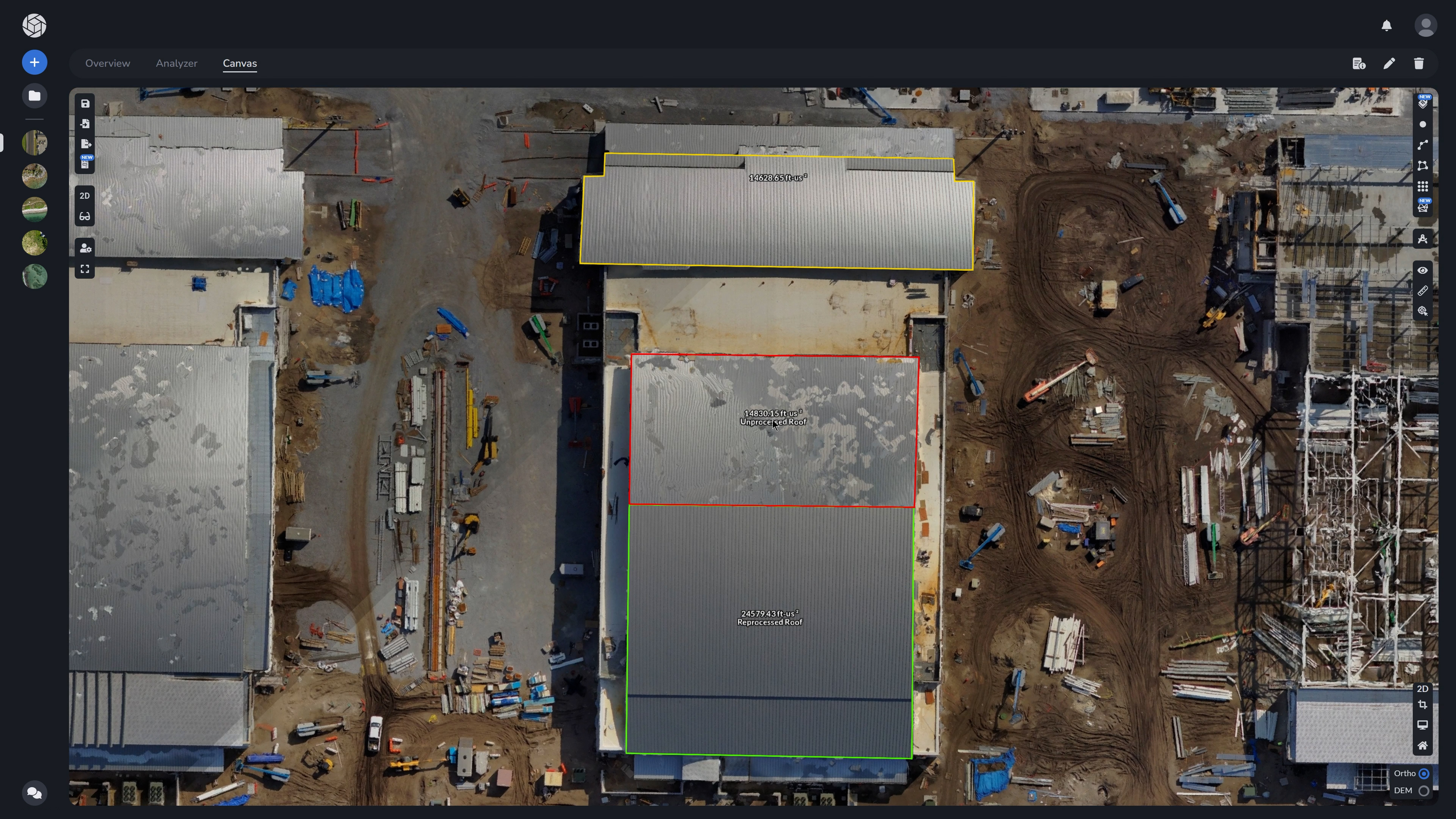 {Disorted and Fixed Roof Example}