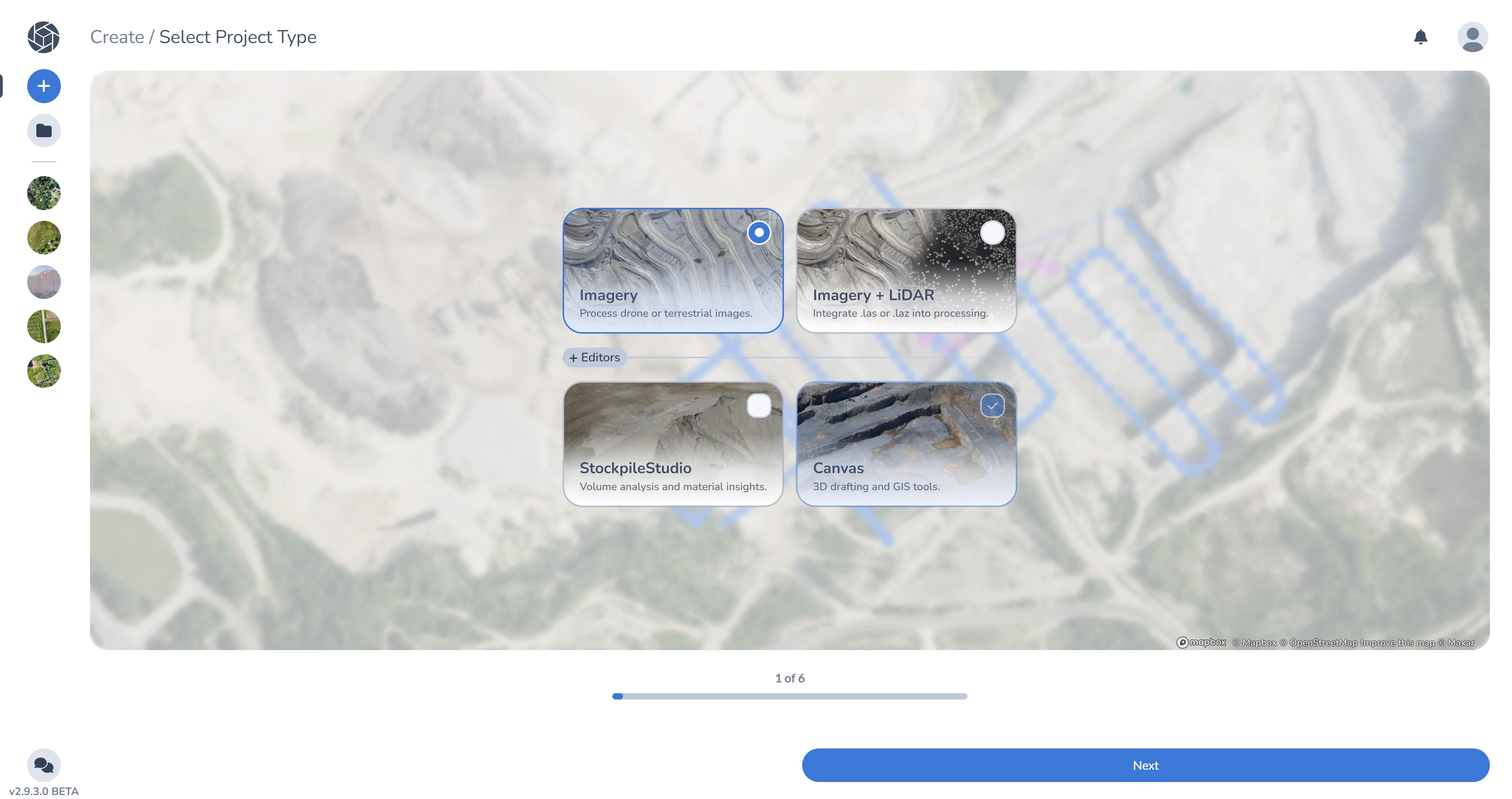 Select your PixElement project type